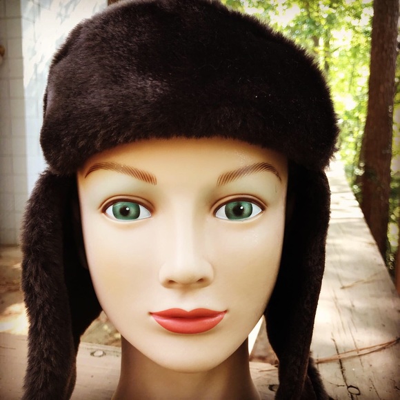 Incredibly warm boho J Crew VTG suede trapper hat - Picture 5 of 6